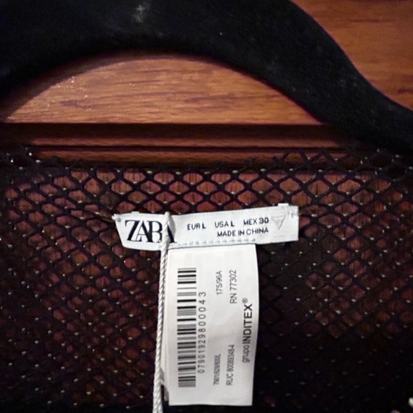 ZARA mesh rhinestone bodysuit - Picture 3 of 7